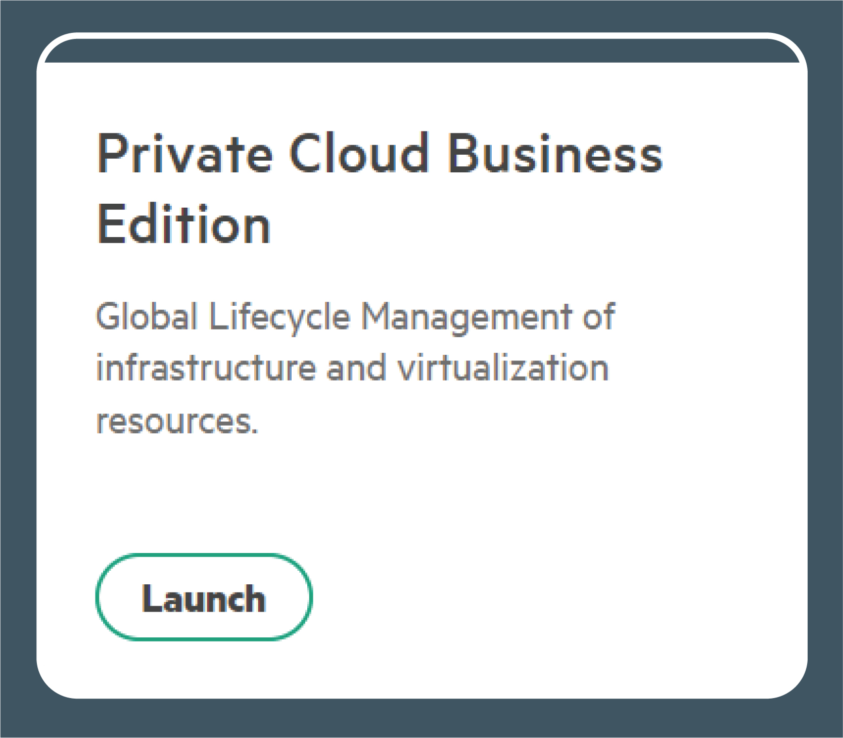 HPE GreenLake for Private Cloud Business Edition